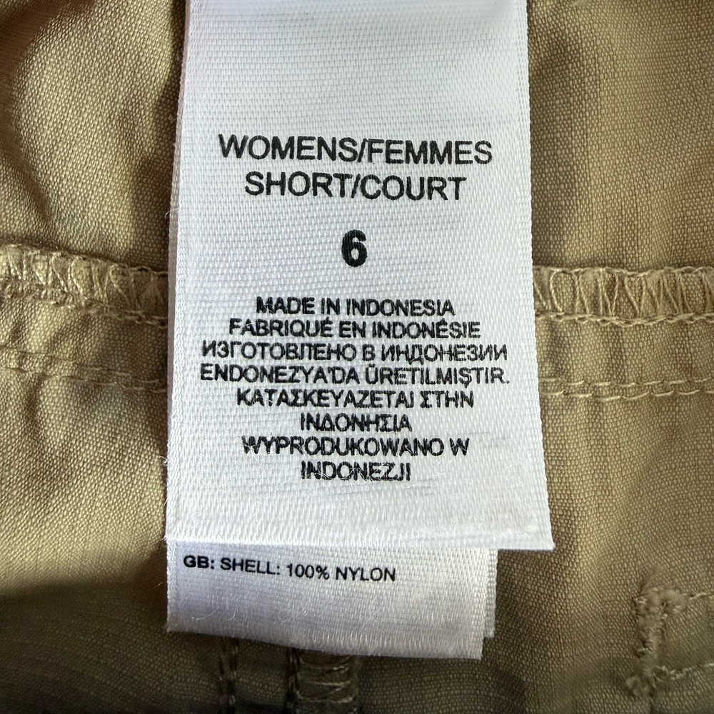 North Face Noble Stretch Hiking Pants Women's 6 SHORT Khaki Roll‎ Up Convertible - Picture 11 of 12